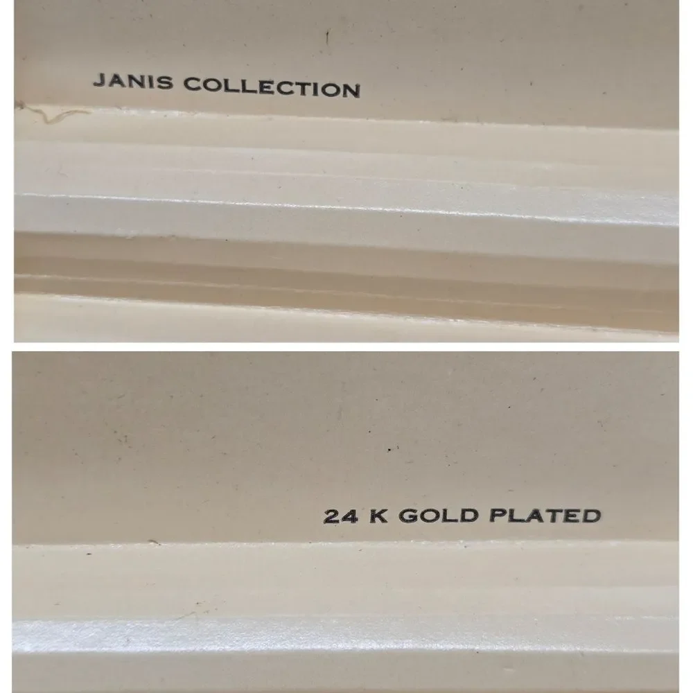 Janis Collection Hors d'oeuvre Gold Appetizer 5 Picks Forks & 1 Spread Knife
